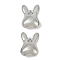 304 Stainless Steel Charms, Rabbit Charms, Anti-Tarnish, Stainless Steel Color, 10.5x7x4.5mm, Hole: 1.2mm