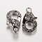 Alloy Glass Rhinestone Lobster Claw Clasps, Gunmetal, 21x12.5x7mm, Hole: 2.5mm