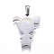 Tarnish Resistant 304 Stainless Steel Pendants, Girl, Stainless Steel Color, 24.5x18.5x2mm, Hole: 3x6mm