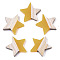 Resin & Wood Cabochons, Star, Gold, 17.5x18x3.5mm