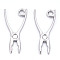 Alloy Pendants, Linesman Pliers, Cadmium Free & Nickel Free & Lead Free, Platinum, 24x10.5~11.5x1.5mm, Hole: 1.8~2mm