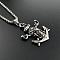 Stylish Pirate Ship Anchor Stainless Stee Pendant Necklaces for Fashionable Punk Men, Stainless Steel Color