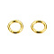304 Stainless Steel Round Rings, Soldered Jump Rings, Closed Jump Rings, Golden, 4x0.7mm, Inner Diameter: 2.5mm, about 156pcs/5g
