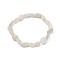 Natural White Moonstone Stretch Beaded Bracelets, Tumbled Stone, Nuggets, 1-7/8 inch~2-1/8 inch(4.8~5.5cm), Beads: 6~15x6~11x3~11mm