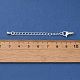Латунные концы стойки с цепочкой и застежками-карабами KK-F873-06S-3