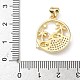 Латунные микро проложить кубического циркония подвески KK-S337-08G-F-3
