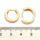 Латунные серьги-кольца из прозрачного кубического циркония EJEW-D311-054G-3