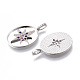 Кулоны из латуни с кубическим разноцветным цирконием KK-N232-170P-NF-2