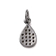 Латунные микро проложить кубического циркония подвески KK-I614-064B-2