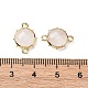 Латунные подвески-коннекторы из натурального кварцевого кристалла KK-Z096-01G-04-3