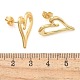 Серьги-гвоздики из латуни для женщин EJEW-C125-20G-5