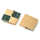 Квадратные подвески из синтетического малахита STAS-Q345-25G-2