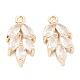 Латунные подвески с фианитами ZIRC-O042-03G-1