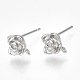 Латунные серьги с цирконом KK-S350-012P-1