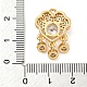 Латунные микропаве прозрачные подвески с фианитом ZIRC-U003-01G-08-3