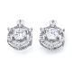 Латунные микропаве прозрачные кубические циркониевые подвески KK-N216-556P-2