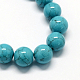Окрашенные синтетической бирюзы шарика Gemstone пряди TURQ-R032-8mm-XSS09-2
