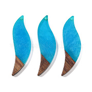 Большие подвески из смолы и дерева WOOD-F015-18A