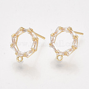 Латунные серьги с цирконом KK-S350-343
