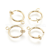 Латунные серьги-клипсы KK-L169-06G
