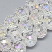 Стеклянные бусины с гальваническим покрытием  EGLA-Q086-12mm-07