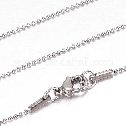 Ожерелья из шариковой цепи из нержавеющей стали 304 STAS-G083-73P-1