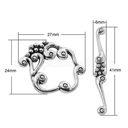 Застежка тоггл из сплава PALLOY-2152-AS-NR-1