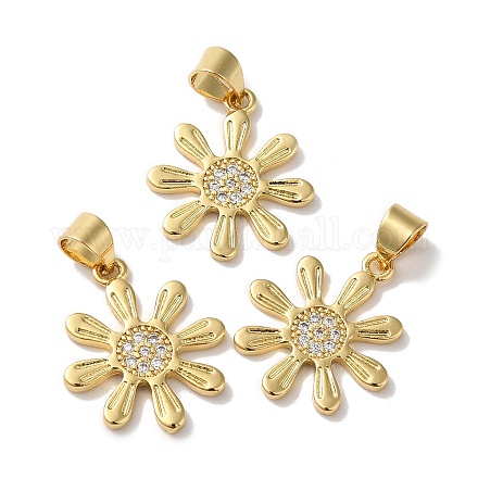 Подвески из кубического циркония с покрытием из латуни KK-O142-42G-1