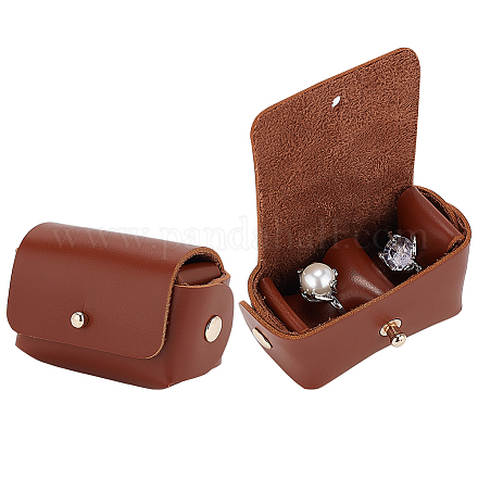 Мешочек для обручальных колец из искусственной кожи ABAG-WH0045-10B-1