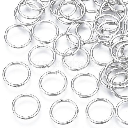 Открытые прыжковые кольца из латуни с платиновым покрытием X-JRC10mm-NF-1