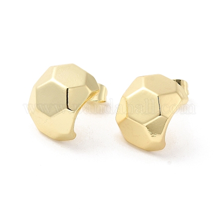 Серьги-гвоздики из латуни с шестигранной головкой EJEW-P254-03G-1