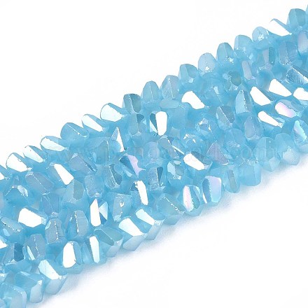 Гальванические стекляныне бусины GLAA-N023-4mm-33-1