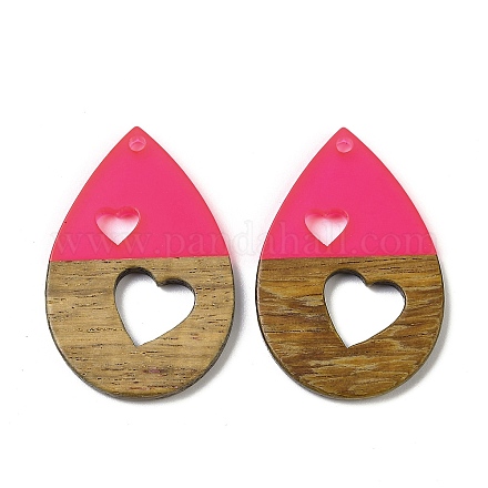 Подвески из смолы и ореха WOOD-I013-07C-1