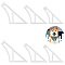 arricraft 6 Pcs Acrylic Quilting Templates, Dog Bandana Sewing Template Set Small/Medium/Lager Size Dog Scarf Sewing Quilting Stencil for DIY Patchwork Sewing Crafts