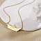Personalized Stainless Steel Paper Boat-shaped Pendant Necklaces for Women Daily Wear Gift, Golden, 16.54 inch(42cm)