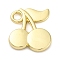 Rack Plating Alloy Pendants, Cadmium Free & Nickel Free & Lead Free, Golden, Cherry Charms, Golden, 19.5x16x2.5mm, Hole: 2mm