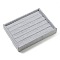 5-Slot Velvet Ring Display Storage Boxes, Plush Ring Organzier Trays, Rectangle, Light Grey, 20.2x15.3x3cm