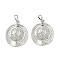 Brass Pendants, Cadmium Free & Lead Free, Hat, Platinum, 20x17x5.5mm, Hole: 2.5x4.5mm