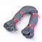 Waxed Cotton Cord, Gray, 1.5mm, about 360yard/bundle(330m/bundle)