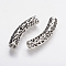 Tibetan Style Alloy European Beads, Hollow Tube, Antique Silver, 37.5x7.5mm, Hole: 5mm