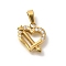 Ion Plating(IP) 304 Stainless Steel Micro Pave Cubic Zirconia Pendants, Heart Charms, Real 18K Gold Plated, 11x10.5x2mm, Hole: 4.5X2.5mm