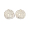 Transparent Glass Beads, Peking Opera Mask, Baking Paint, Champagne Gold, 17x18x8mm, Hole: 1.2mm