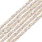 Transparent Electroplate Glass Beads Strands, Faceted, Rondelle, AB Color Plated, PapayaWhip, 4~4.5x3~3.5mm, Hole: 0.8mm, about 150~152pcs/strand, 17.91~19.69 inch(45.5~50cm)