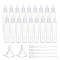 PE Squeeze Bottle Kits, with Plastic Funnel Hopper & Dropper, White, 22x120mm, Capacity: 30ml(1.01 fl. oz)