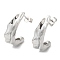 Non-Tarnish 304 Stainless Steel Twist Bean Pod Stud Earrings, Stainless Steel Color, 24x6.5mm