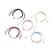 Half Finished Polyester Braided Pearl Bracelet, with Jump Rings, for Adjustable Connector Bracelet Making , Mixed Color, 12-5/8 inch(32cm), 5~6.5mm