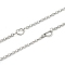 Tarnish Resistant 304 Stainless Steel Cable Chains, with 201 Stainless Steel Heart Links, Soldered, with Spool, Stainless Steel Color,Heart: 5x6x0.5mm, Link: 2x1.5x0.5mm, about 32.8 Feet(10m)/roll