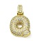 Brass Micro Pave Clear Cubic Zirconia Pendants, Cadmium Free & Nickel Free & Lead Free, Real 18K Gold Plated, Letter Q, 29mm, Hole: 4.8x3.5mm, Pendant: 23x18x5.5mm