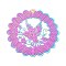201 Stainless Steel Connector Charms/Links, Flower with Hollow Bird, Etched Metal Embellishments, for DIY Wind Spinners, Multi-color, 50x50x0.2mm, Hole: 1.4~1.5mm