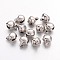 Iron Bell Charms, Nice For Christmas Day Decoration, Platinum, 8x6mm, Hole: 1mm